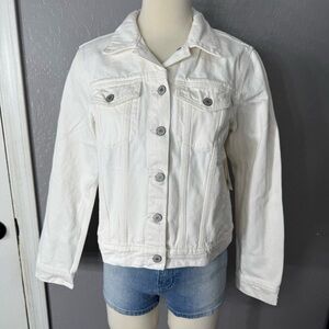 Classic White Denim Jacket for Women